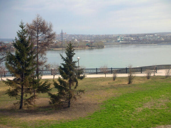 fiume Angara vicino al lago Bajkal